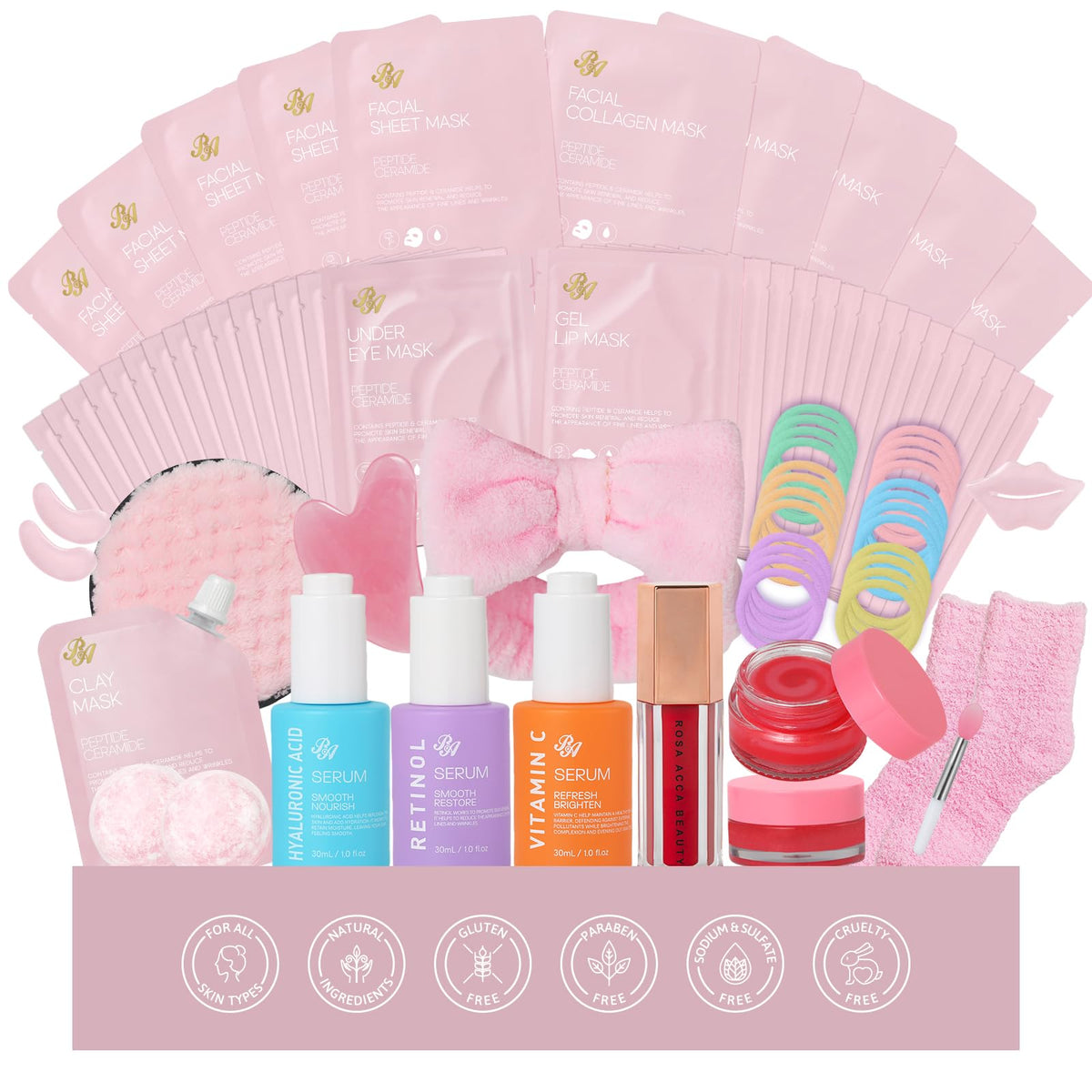 55 Pcs Rose Hydrating Skin Care Set F579