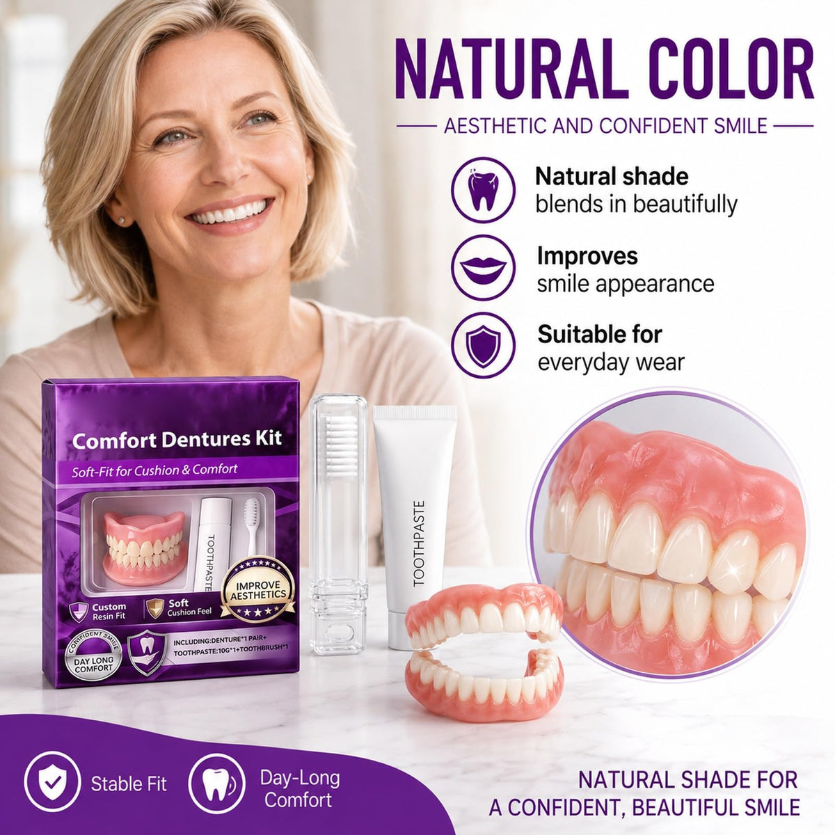 Heat Moldable Silicone Denture Kit W7946