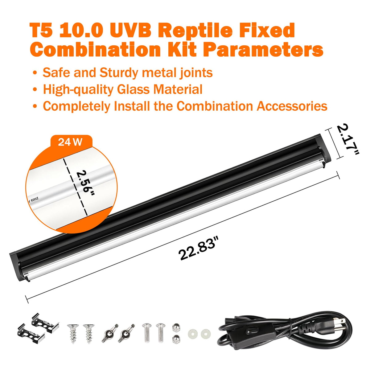 24W 22" UVB Reptile Light Fixture X571253