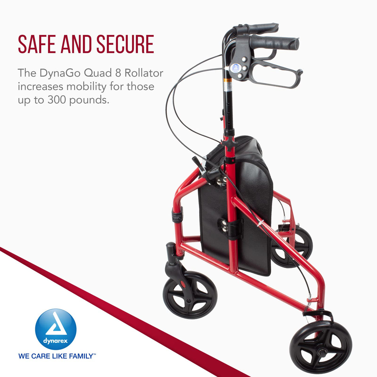 Foldable Lightweight 3-Wheel Rollator with Storage Pouch Z58249