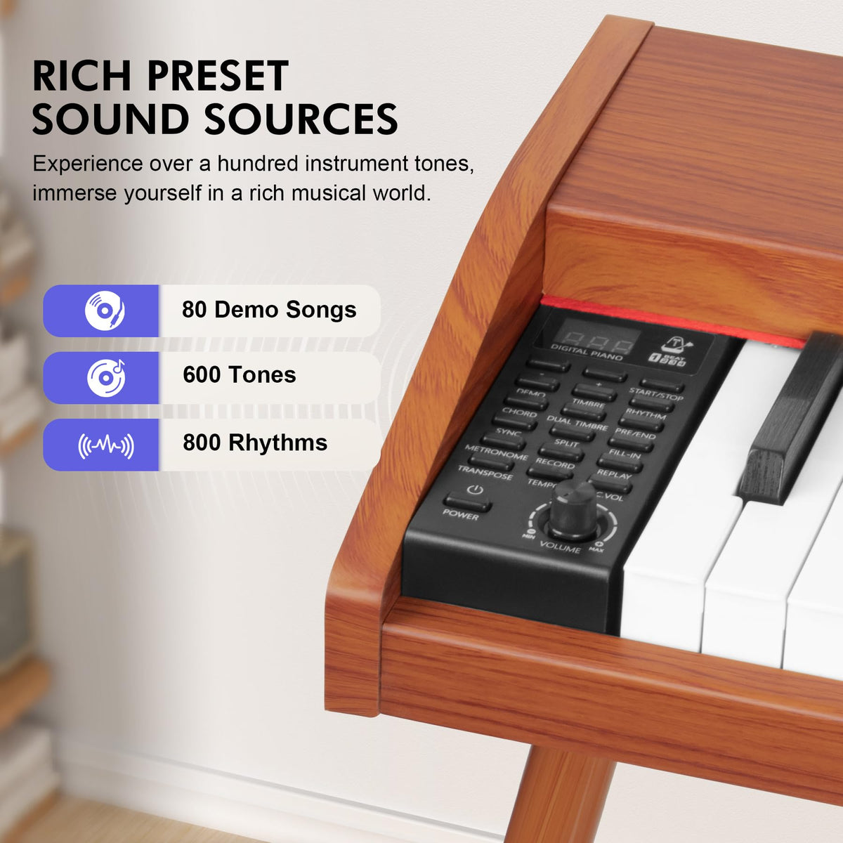 88 Key Semi-Weighted Digital Piano Keyboard J1537