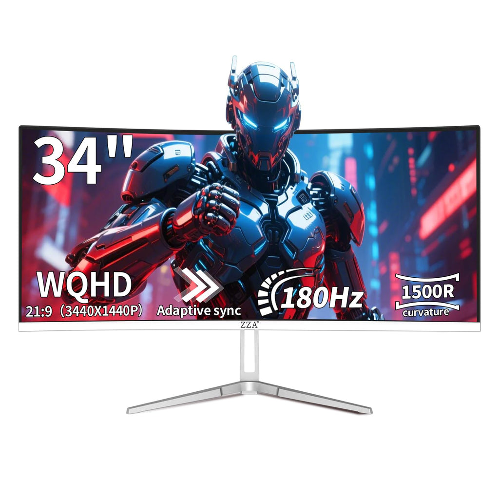 34 Inch Curved 1500R WQHD 180hz VA Gaming Monitor J1161
