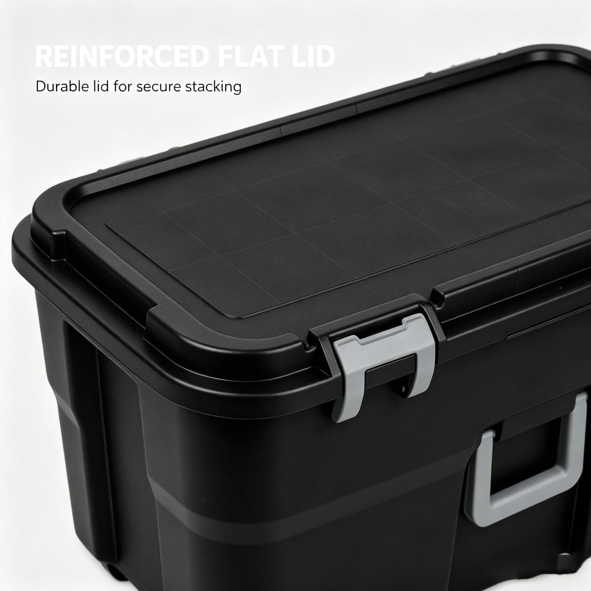 Black 2 Pack 22 Gallon Wheeled Plastic Storage Trunk V94001