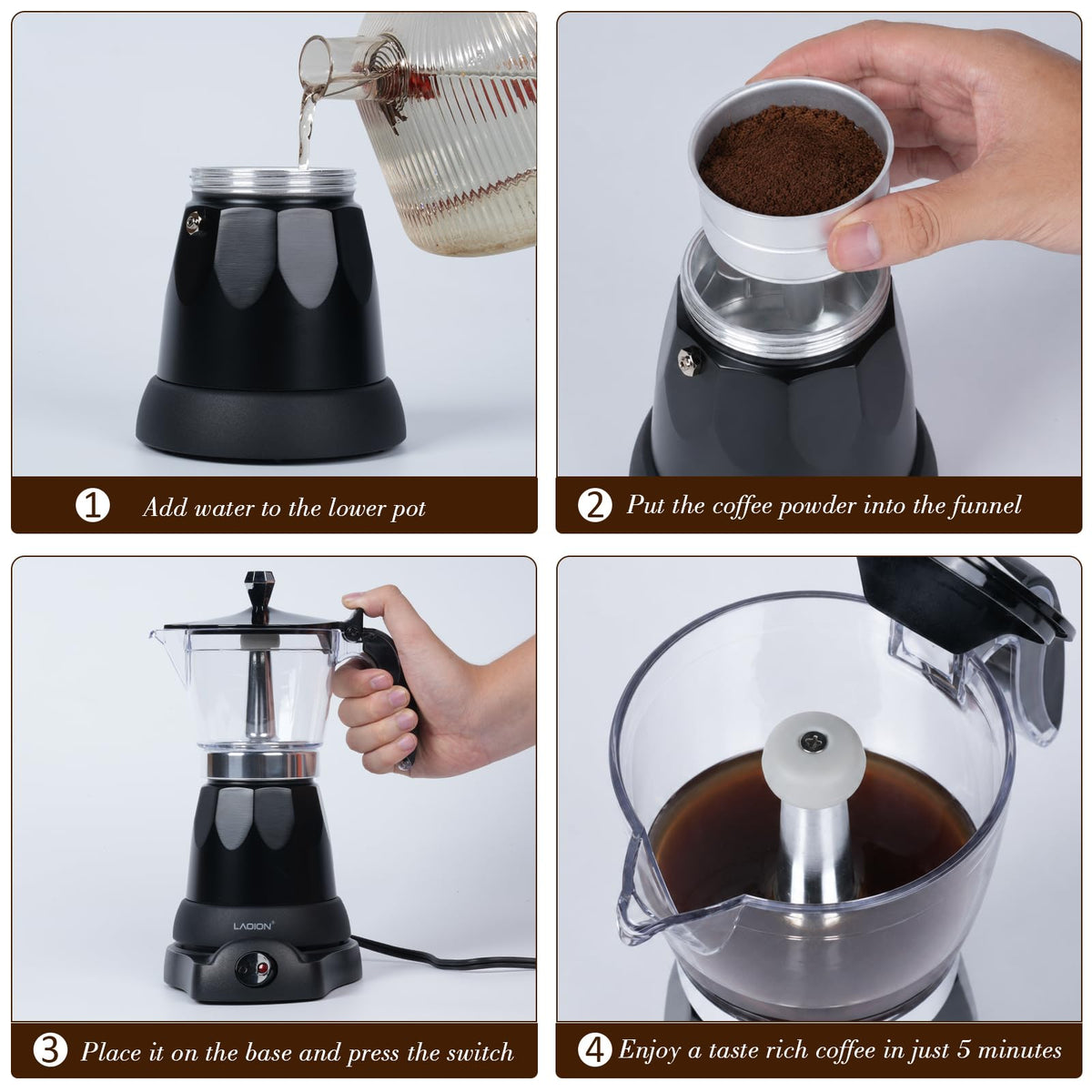 Electric Espresso Coffee Maker F97675