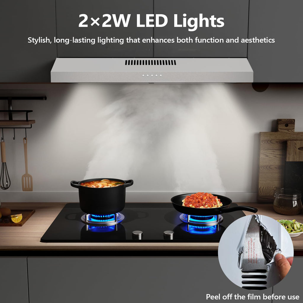 30 Inch Ducted/Ductless Convertible Stainless Steel Range Hood U36985