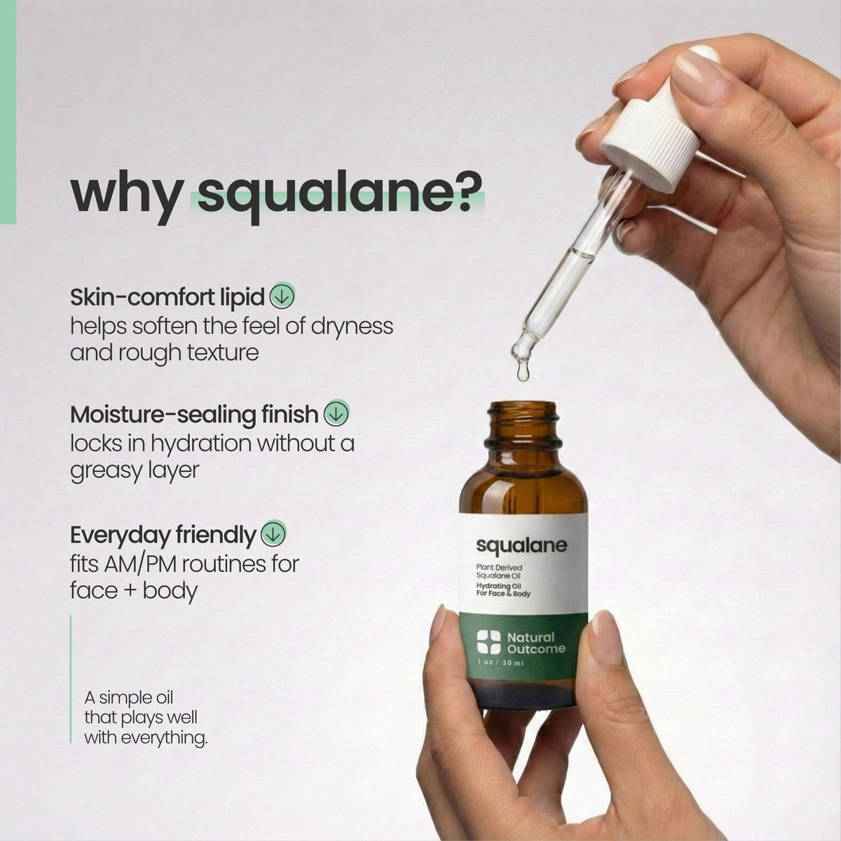 100% Plant Derived Squalane Oil 1 oz E409797