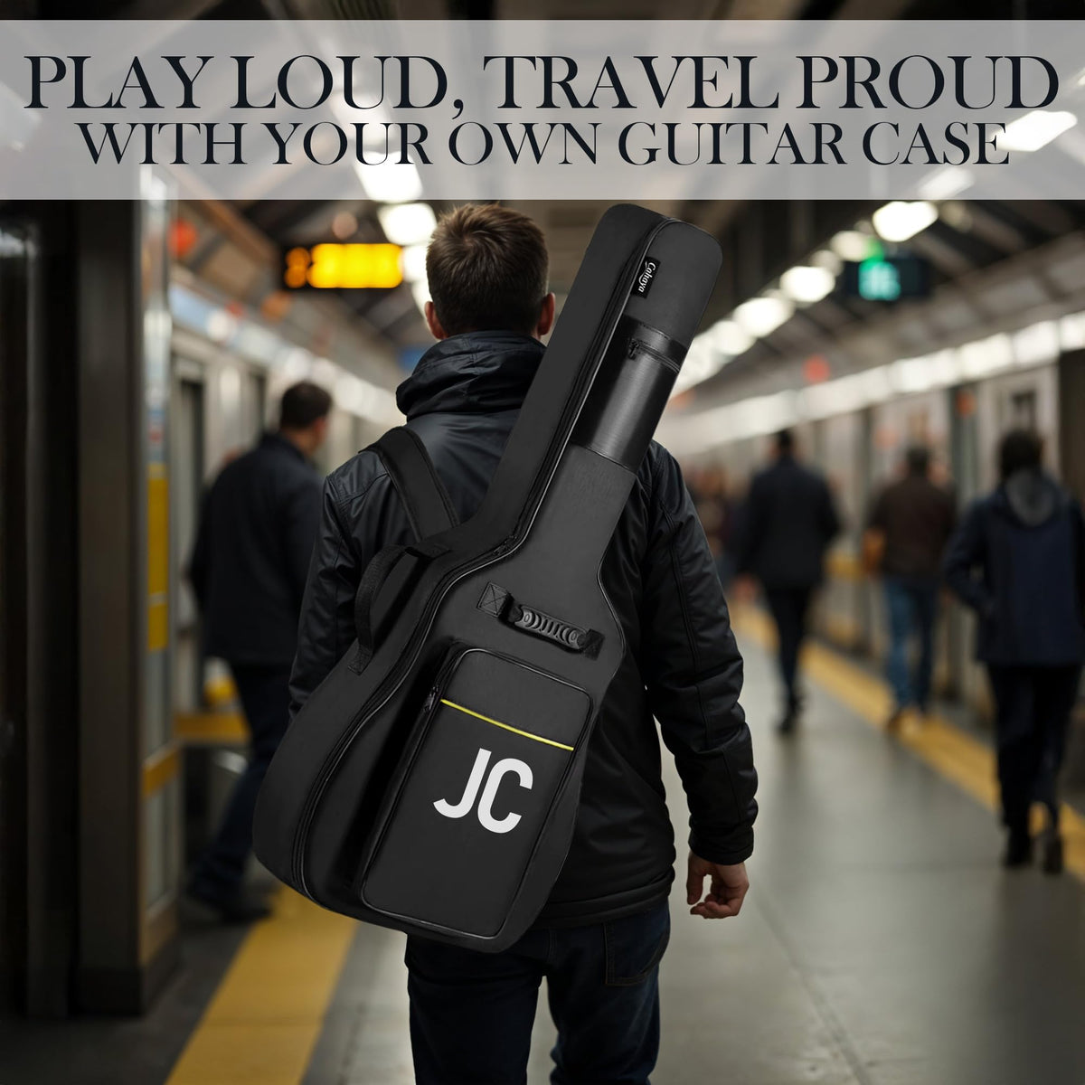 Soft Water Resistant Padded Guitar Gig Bag with Shoulder Straps and Pockets H243908