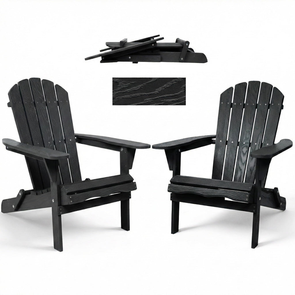 Folding Solid Cedar Wood Adirondack Chair R1188