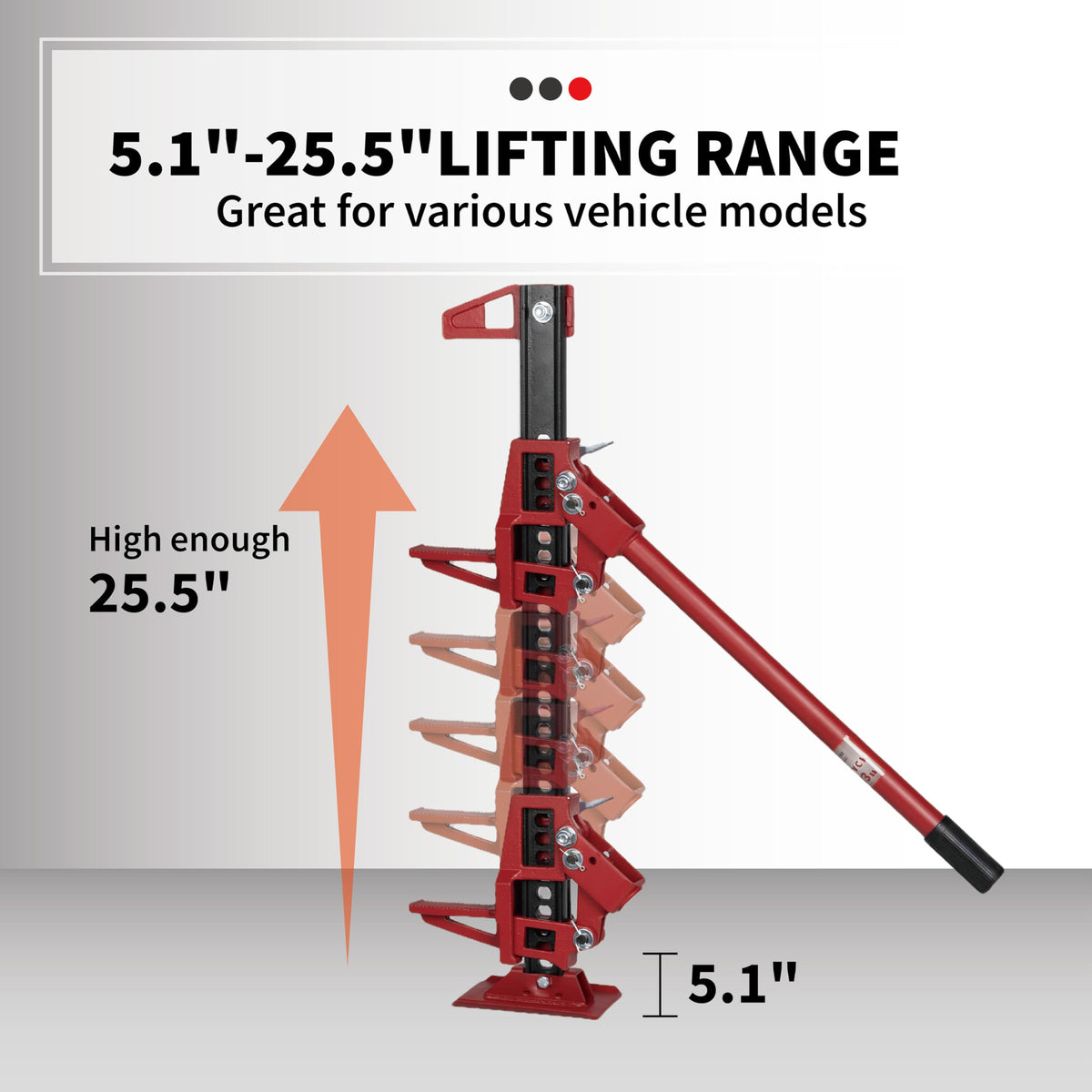 3-Ton Cast Iron Ratcheting Utility Farm Jack O207420