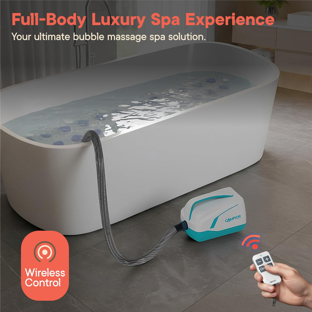 Bath Massager Mat with Adjustable Bubbles and Remote Control K634038