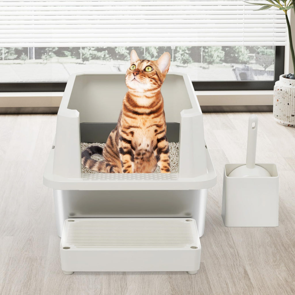 Stainless Semi-Closed Litter Box A129