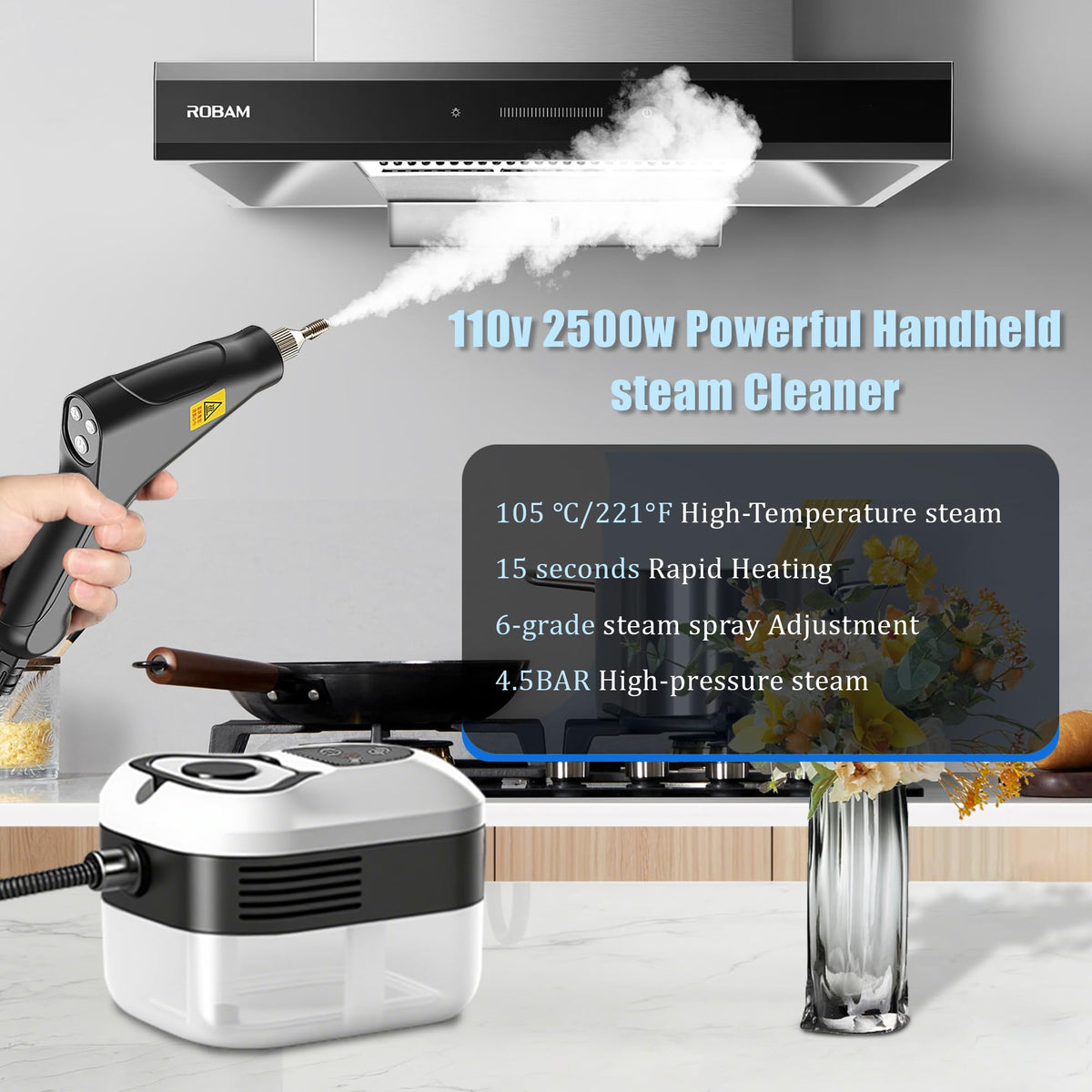 2500W Handheld Steam Cleaner S1859