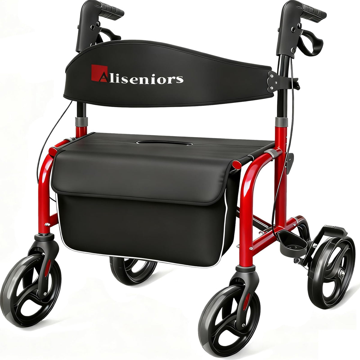 Bariatric Rollator Walker with Wide Seat W62527