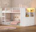 Twin Over Twin Bunk Bed with 6 Storage Drawers C8128
