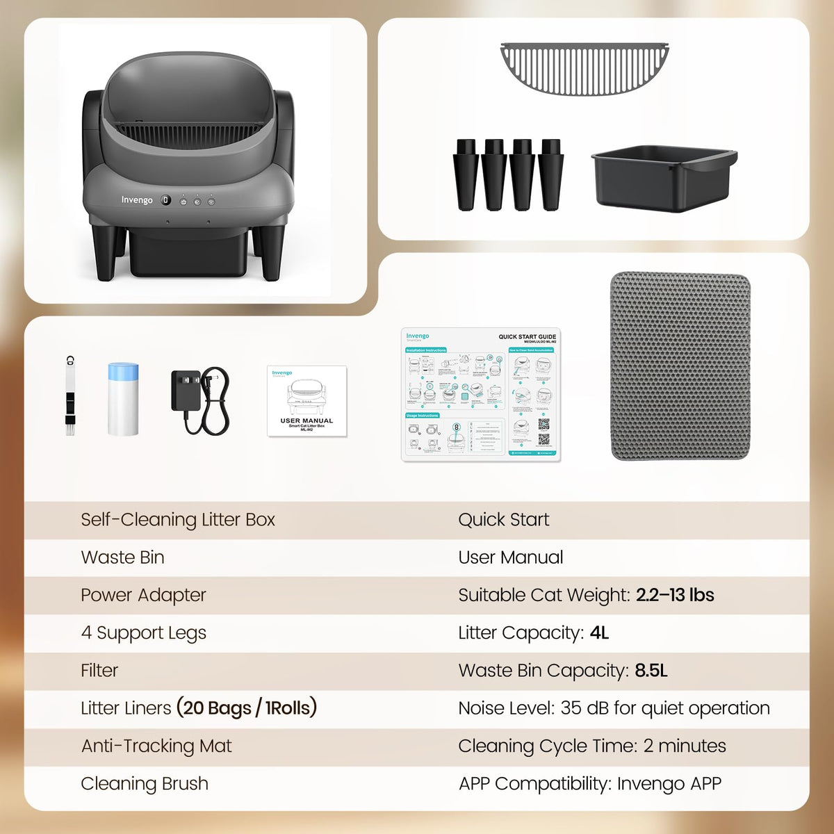 Automatic Self-Cleaning Cat Litter Box R3376