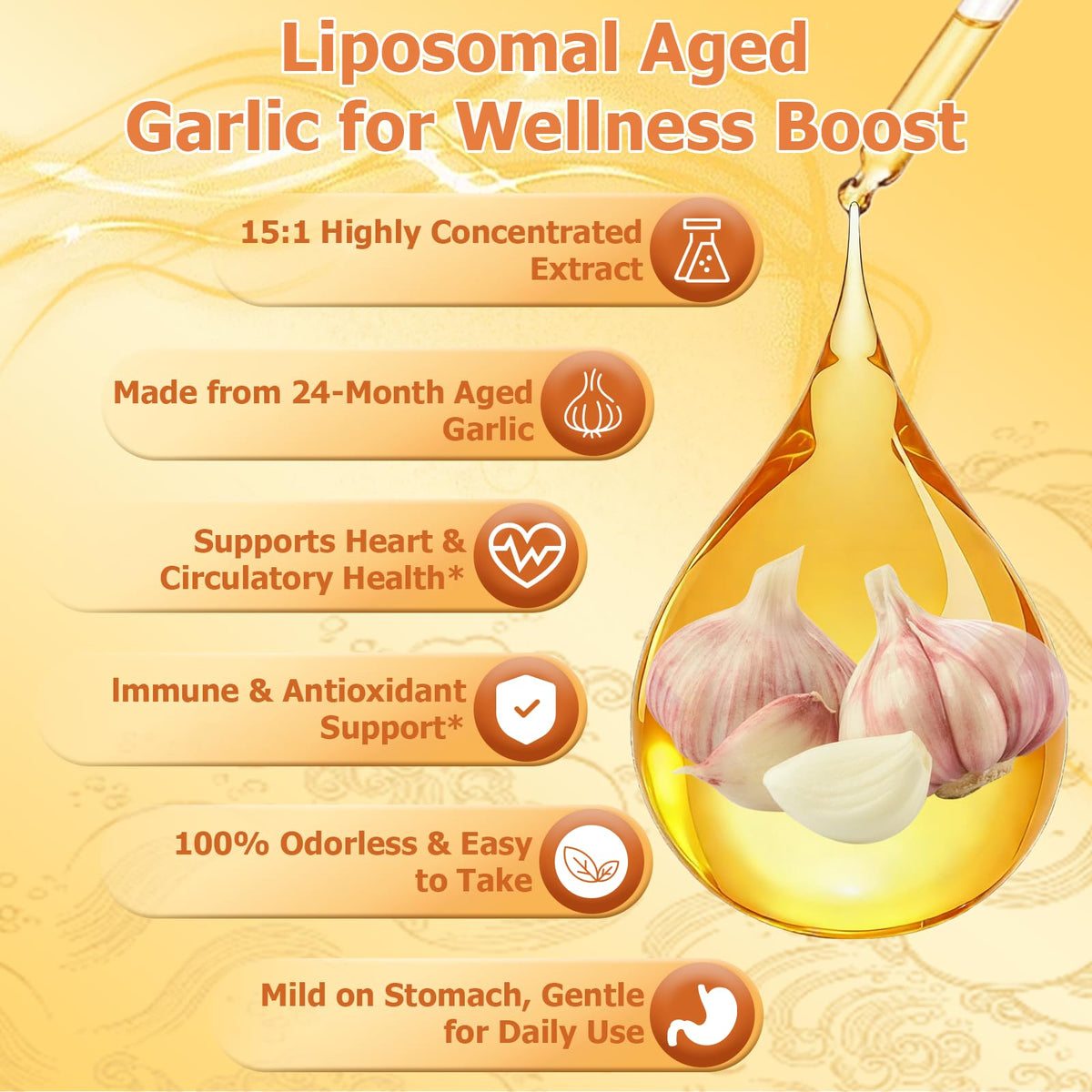 500mg Odorless Aged Garlic Extract Liquid Drop Y232080