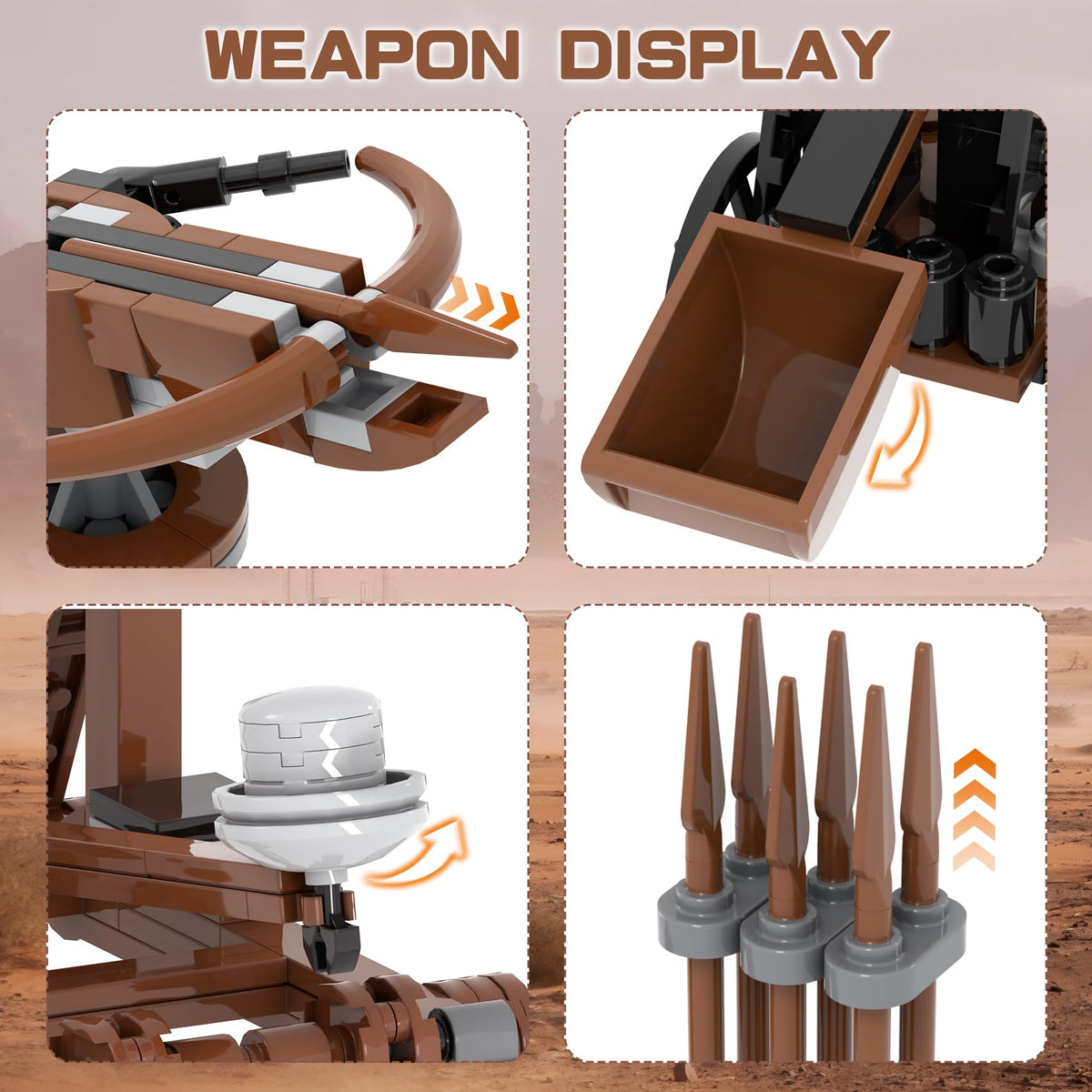 564 Pcs Medieval Weapons Building Block Set P7285