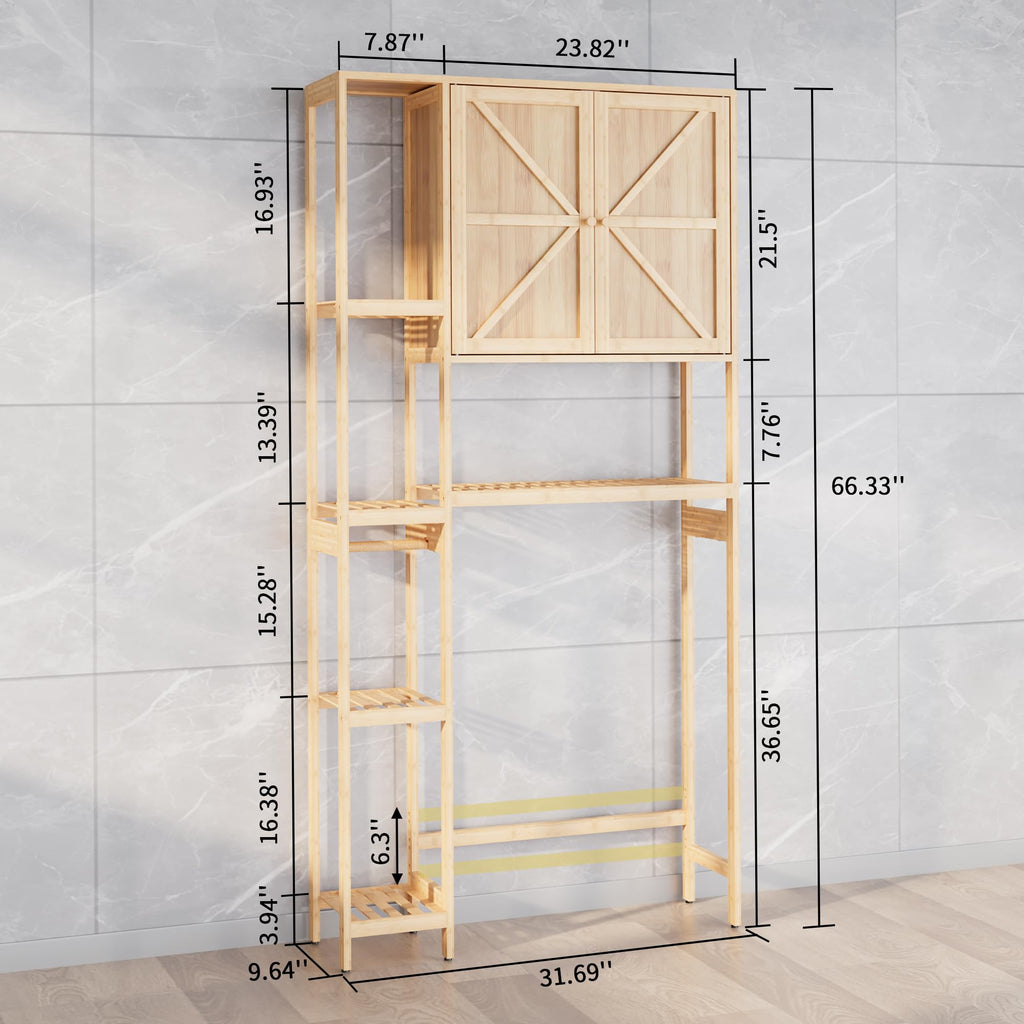 Bamboo Over-the-Toilet Storage Cabinet with Shelves V5104