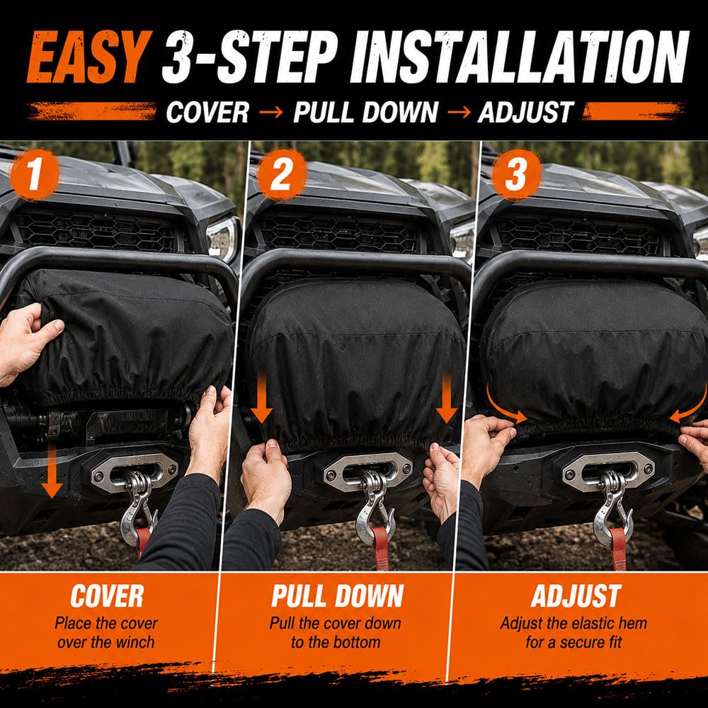 Water Resistant Oxford Fabric Winch Cover W499042