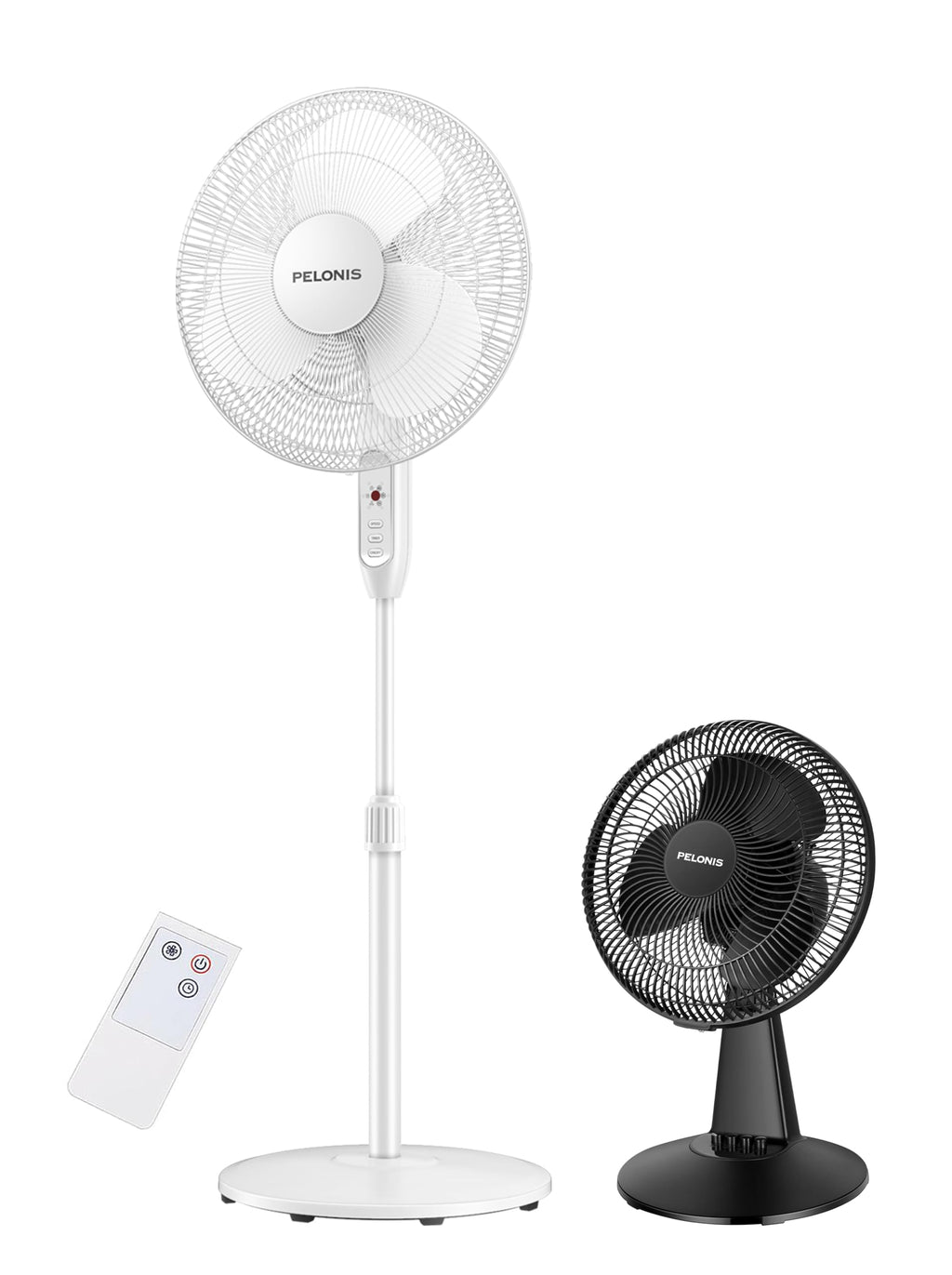16'' Oscillating Pedestal Fan and 12-Inch Oscillating Table Fan I7209