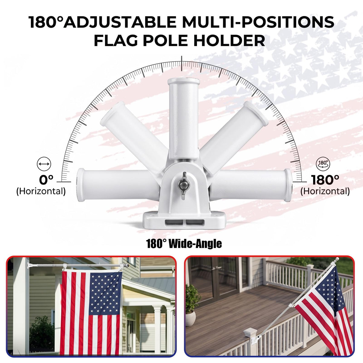 Silver 6 FT Stainless Steel Flag Pole Kit 2 Pack P987