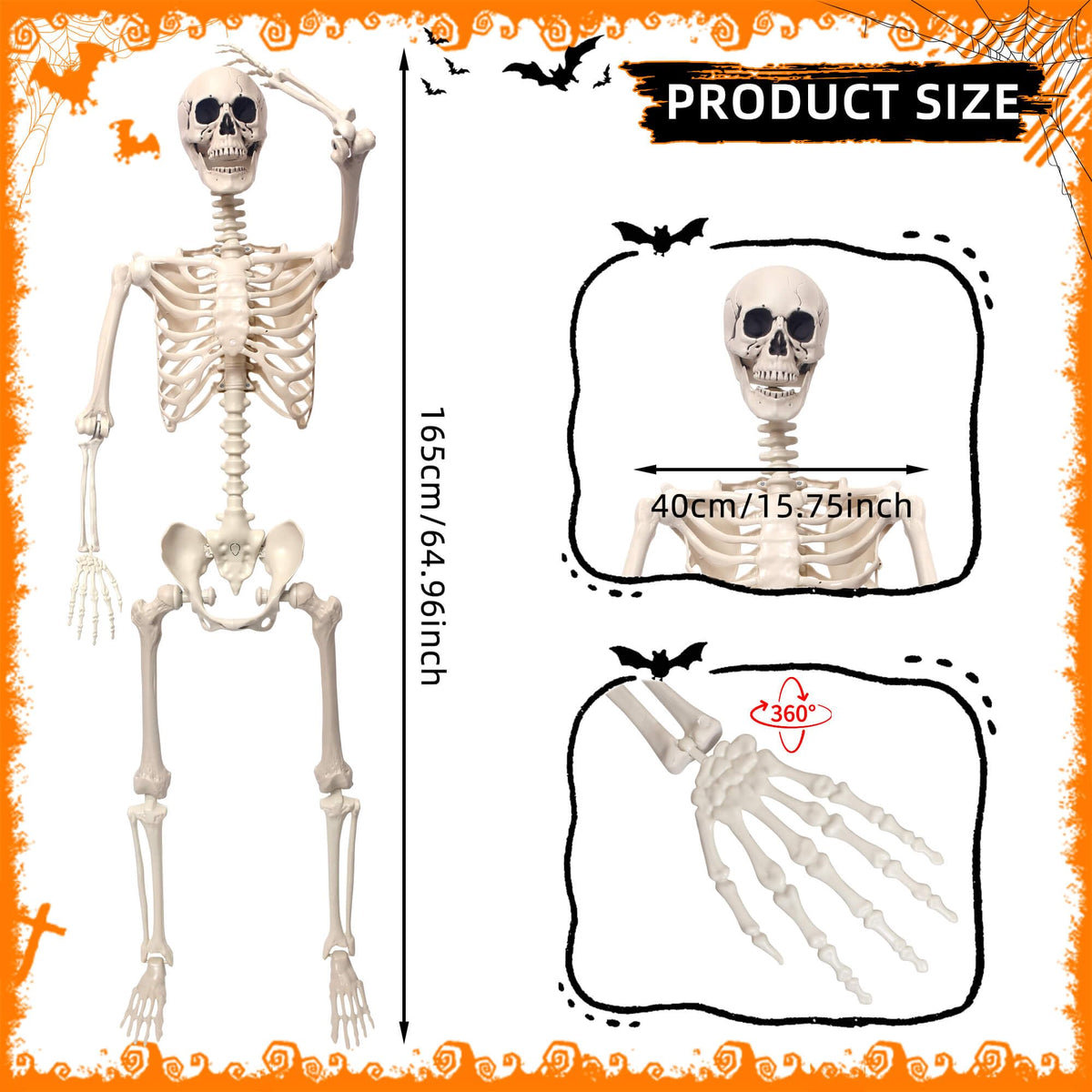5.4Ft Movable Joints Plastic Skeleton E28948