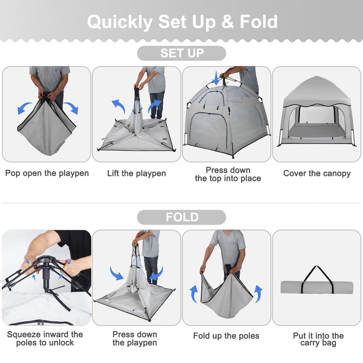 Baby Playpen with Canopy H523