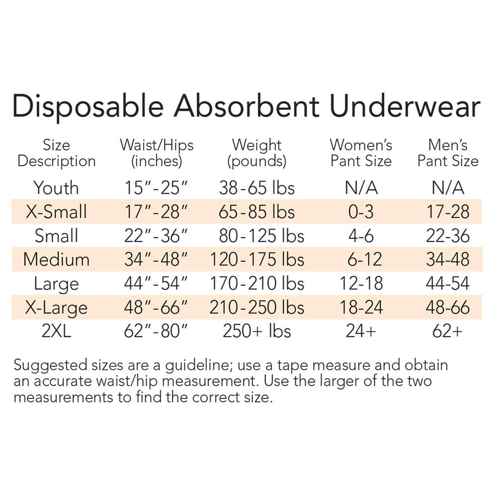 XL Absorbent Underwear R9274