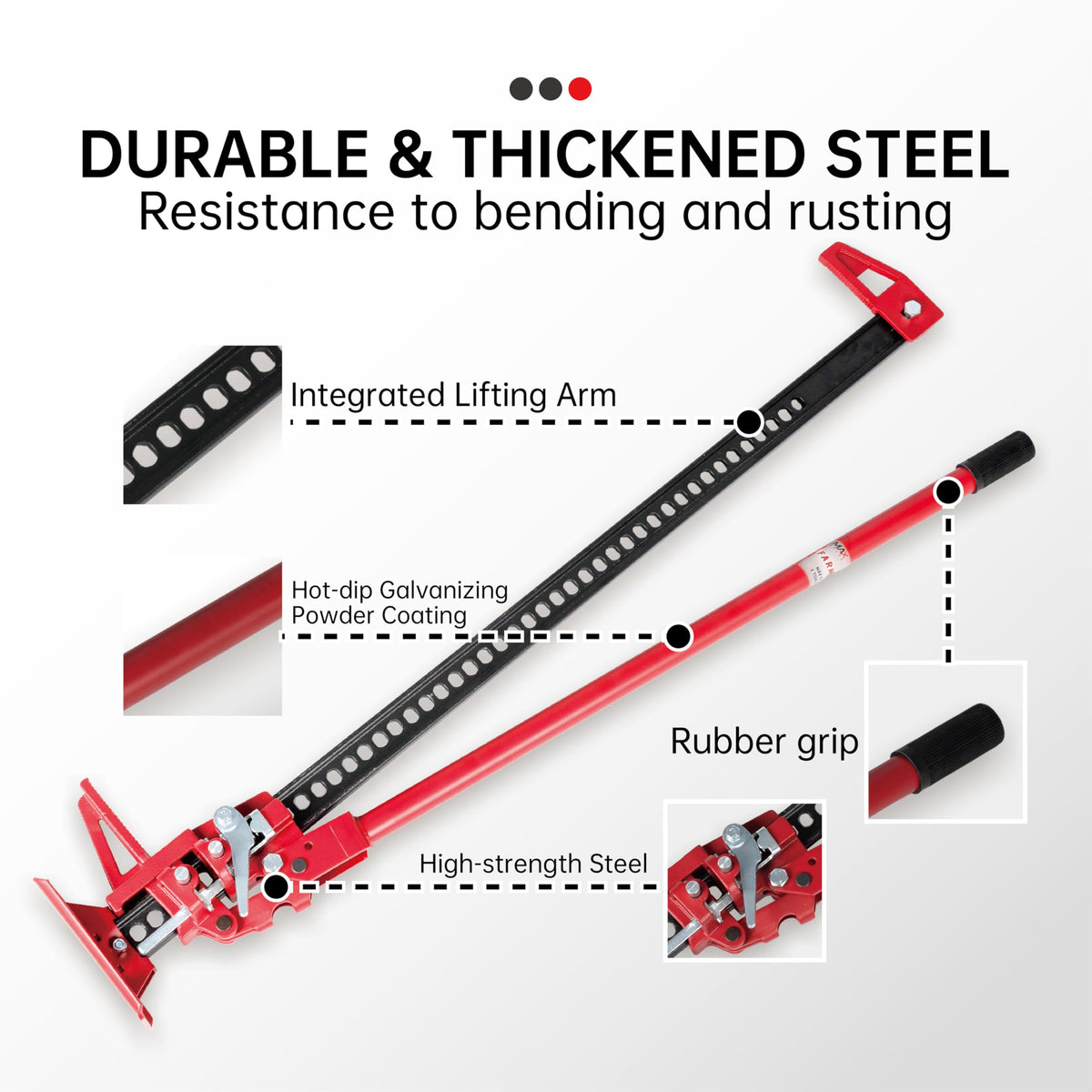 3-Ton Cast Iron Ratcheting Utility Farm Jack O207420