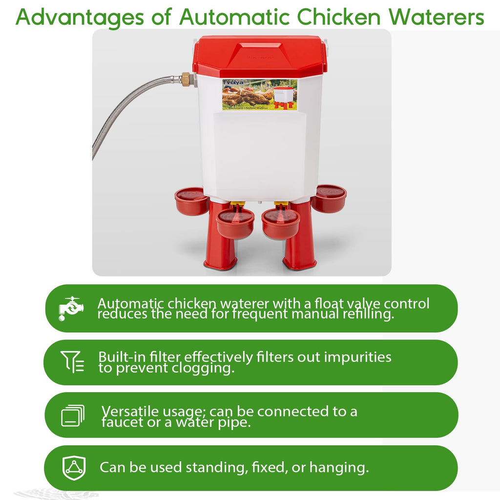 Automatic Chicken Waterer with Four Water Cups X873