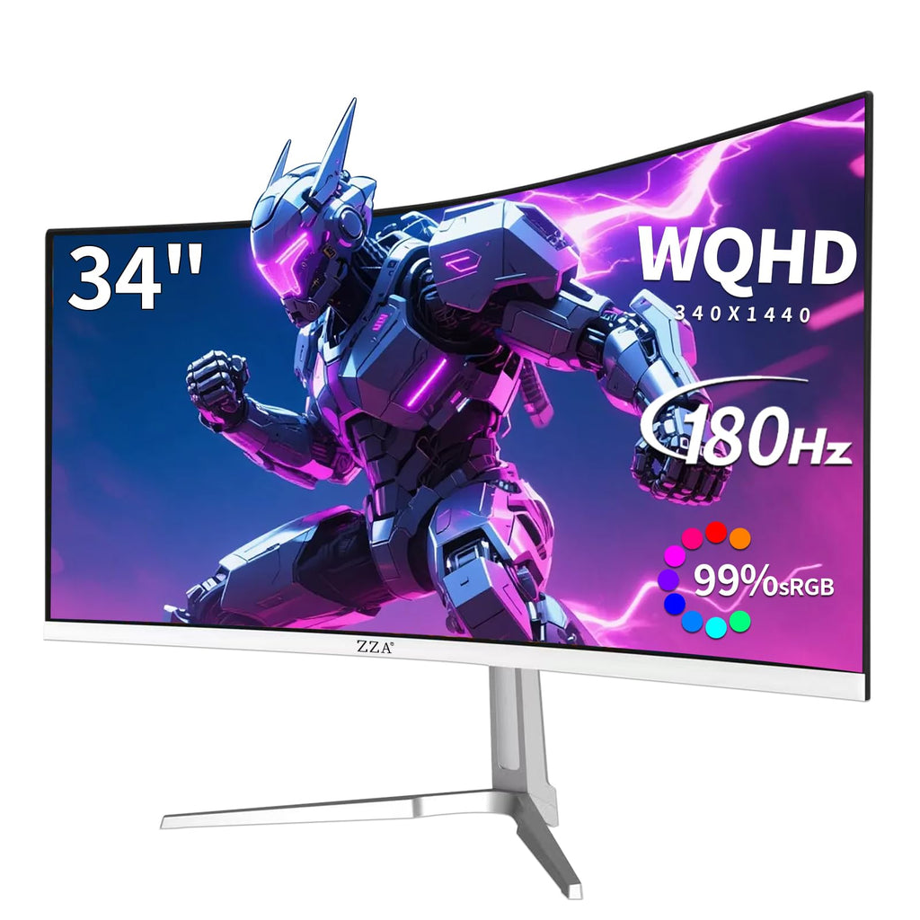 34 Inch Curved 1500R WQHD 180hz VA Gaming Monitor J1161