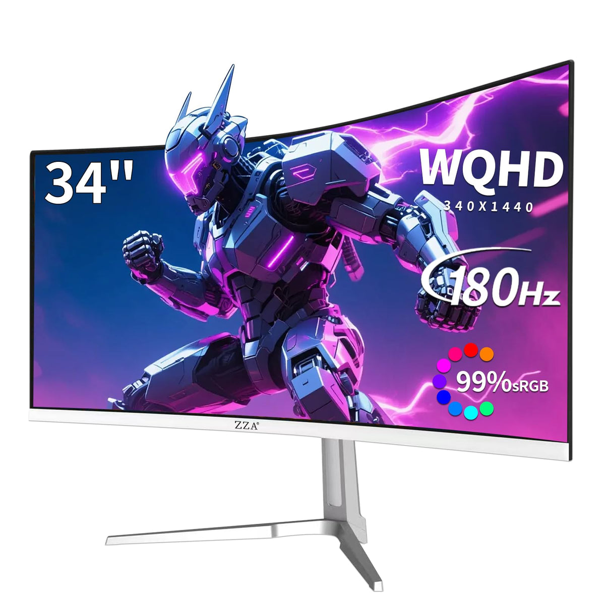 34 Inch Curved 1500R WQHD 180hz VA Gaming Monitor J1161