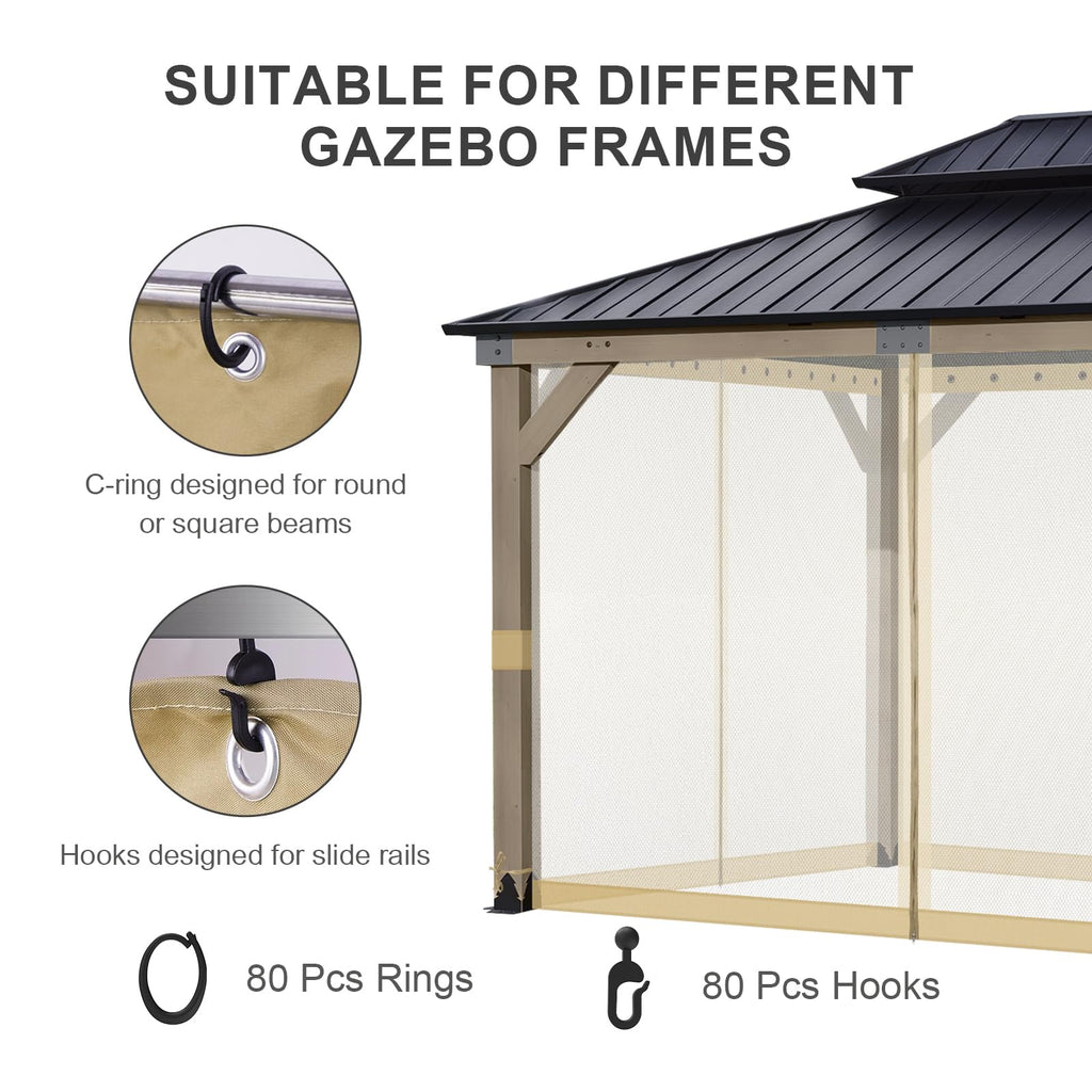 12'x14' Mosquito Netting Screen for Gazebo H799