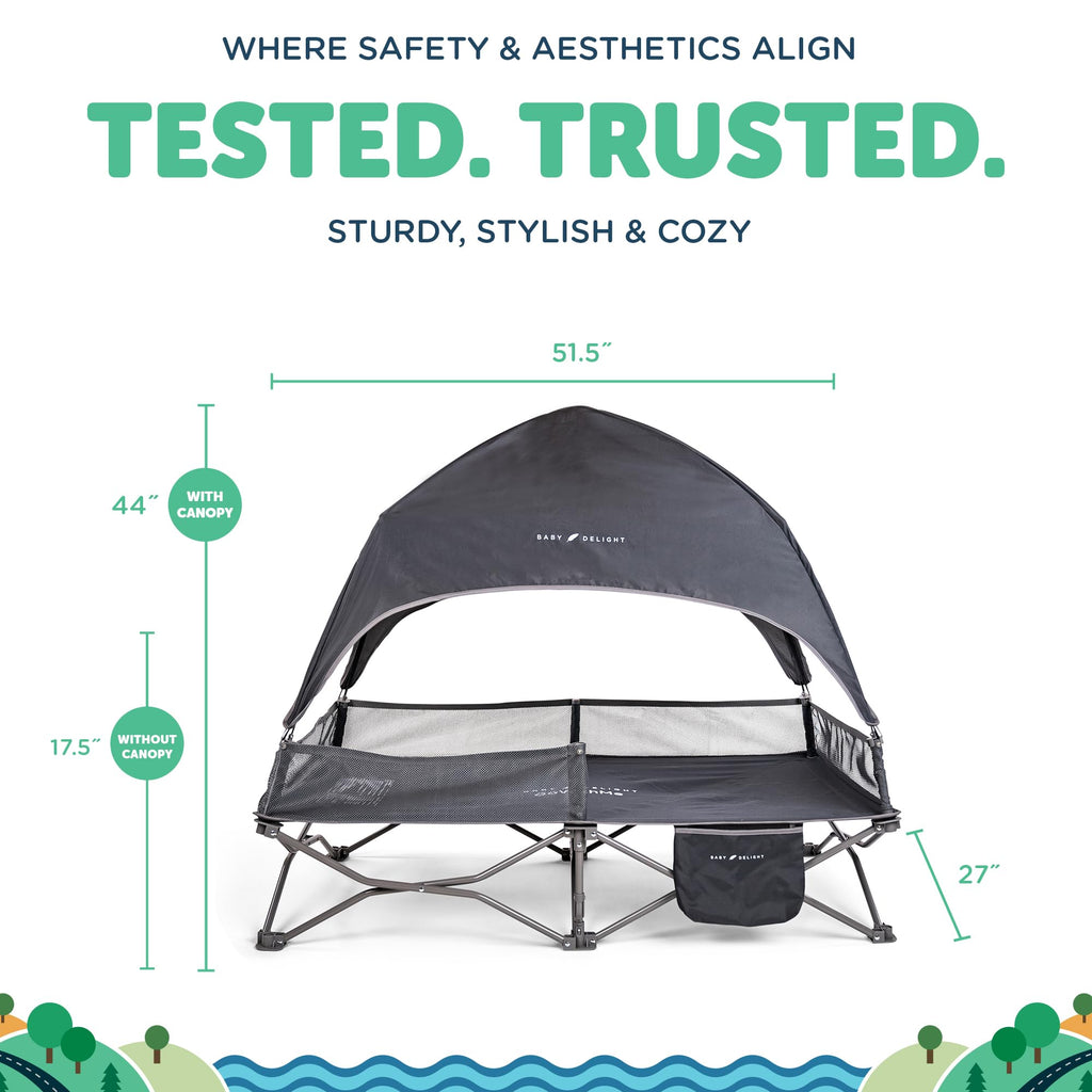 Portable Cot Grey W166405