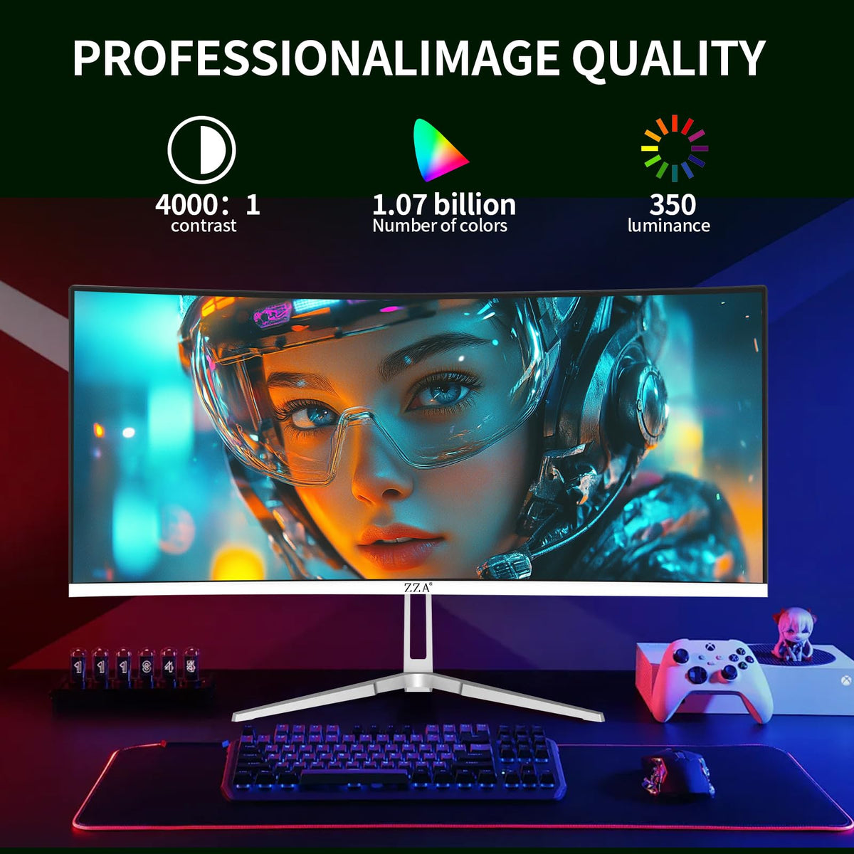 34 Inch Curved 1500R WQHD 180hz VA Gaming Monitor J1161