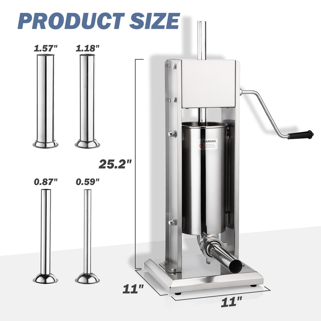 7L Stainless Steel Manual Sausage Stuffer B12813