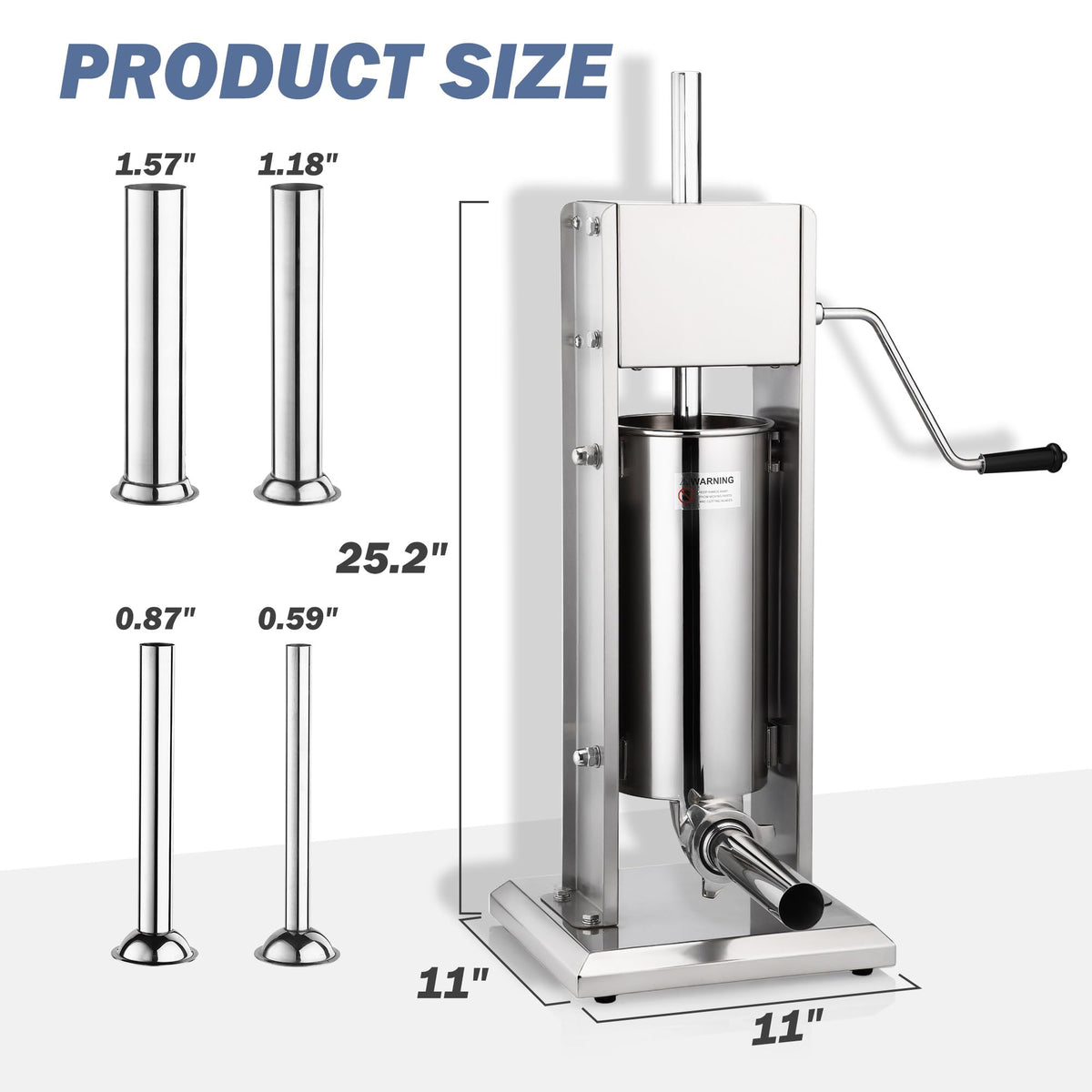 7L Stainless Steel Manual Sausage Stuffer B12813
