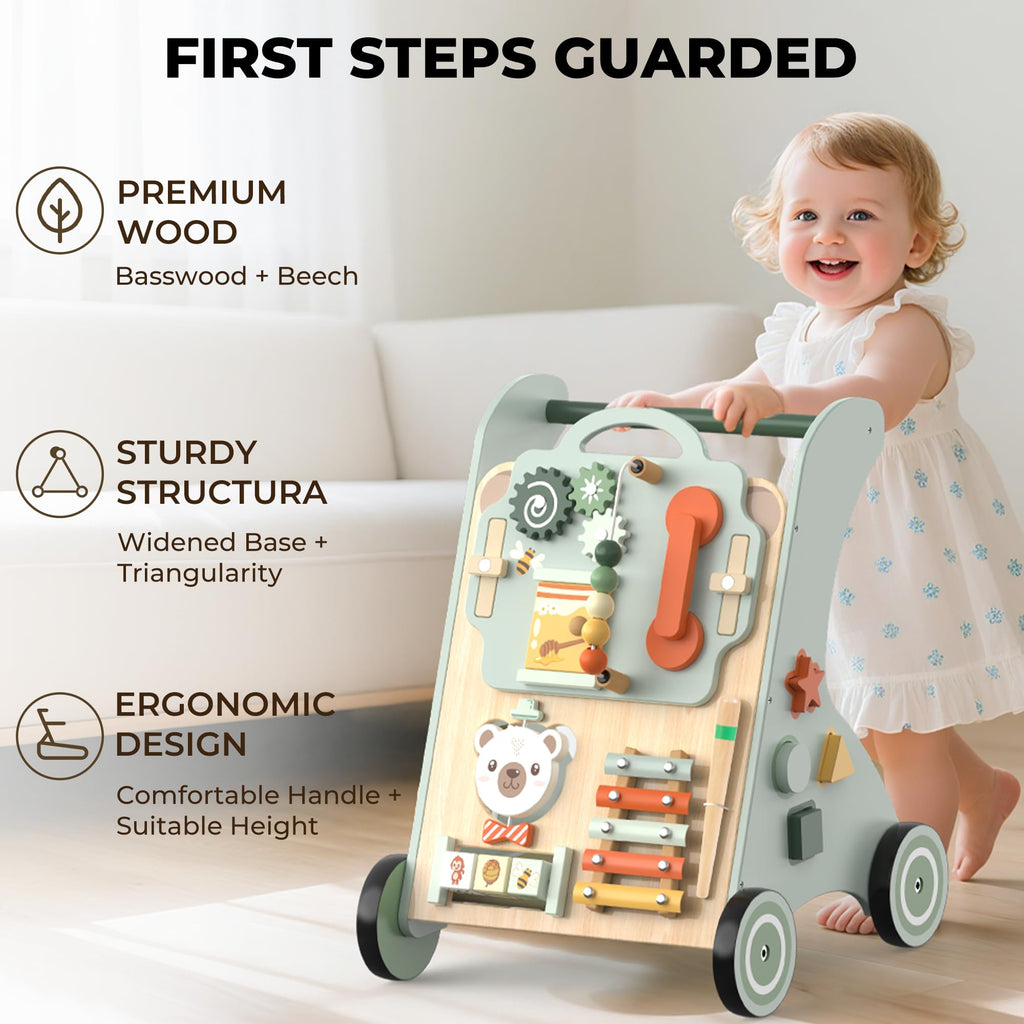 Wooden Sit-to-Stand Baby Walker I718