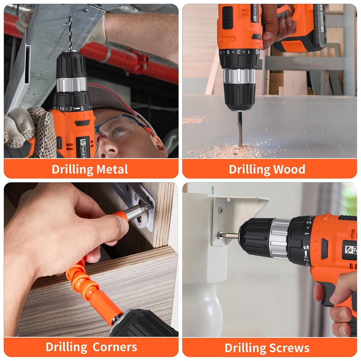 Cordless Drill Set 20V with Battery And Charger Y40202