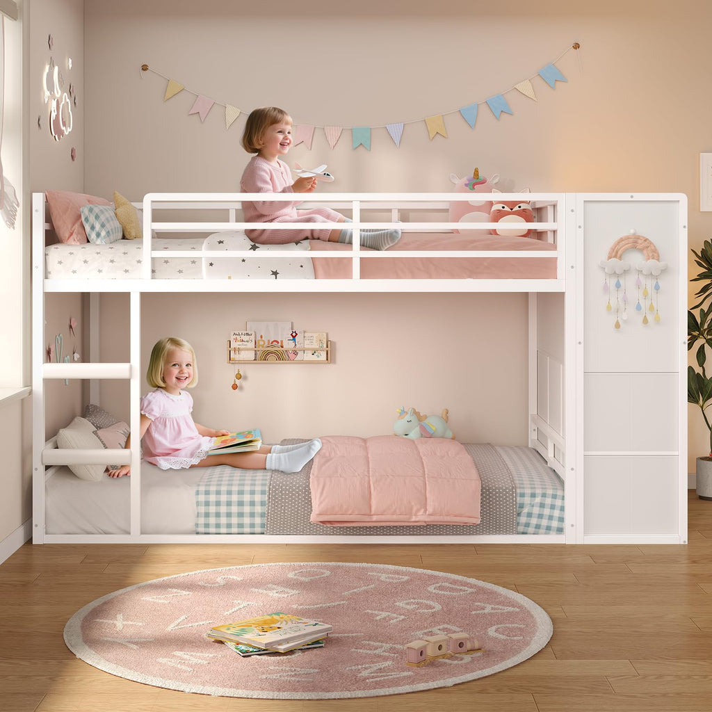 Twin Over Twin Bunk Bed with 6 Storage Drawers C8128