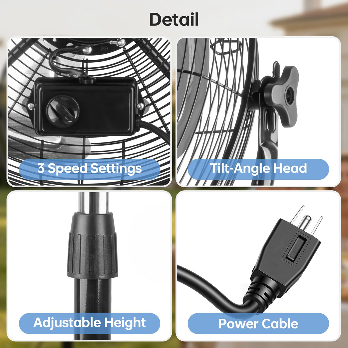 18 Inch Heavy Duty High Velocity Pedestal Fan S3043