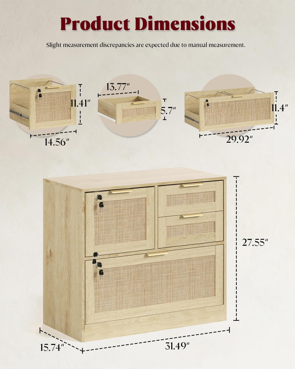 4 Drawer File Cabinet with Lock J74643