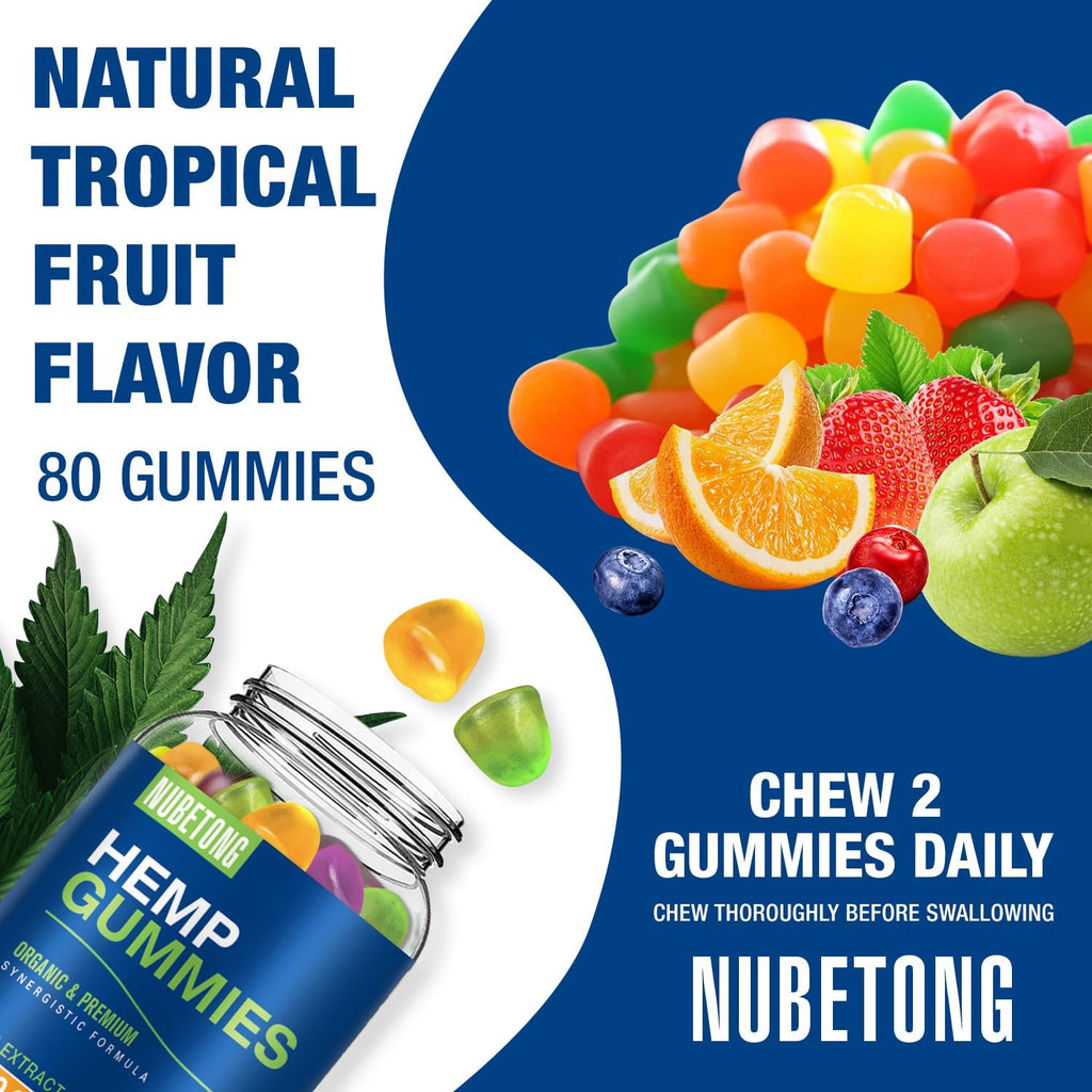 Organic Hemp Gummies Supplement 2 Packs H366536