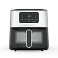 6-Quart Air Fryer with 5 Cooking Functions, Stainless Steel & Black T72029