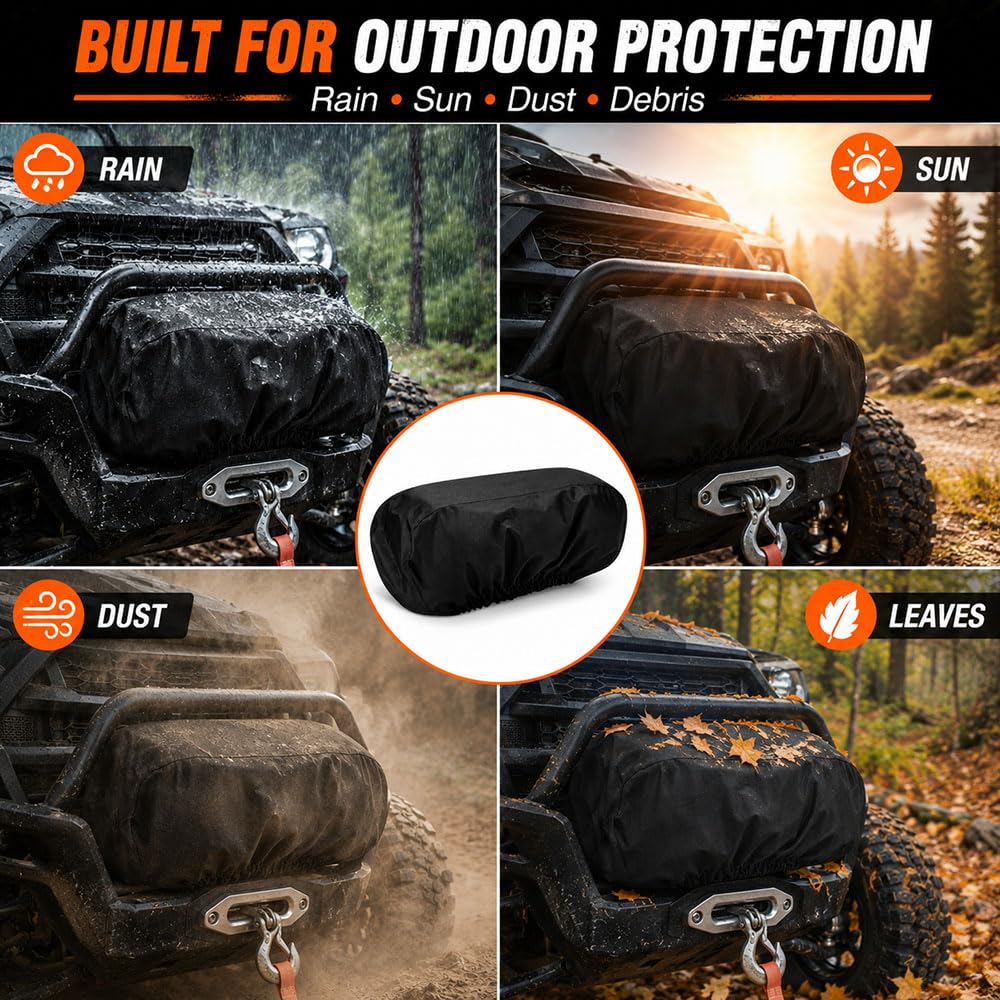 Water Resistant Oxford Fabric Winch Cover W499042