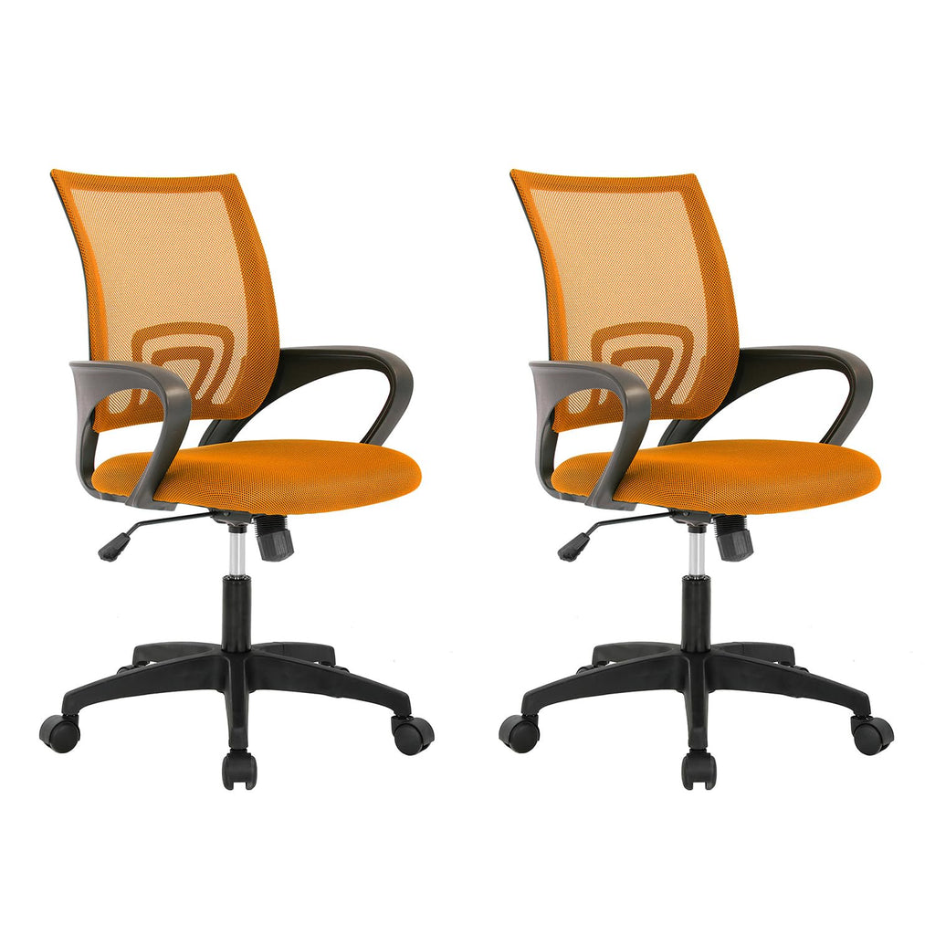 2 Pack Orange Mesh Adjustable Office Chair G8688