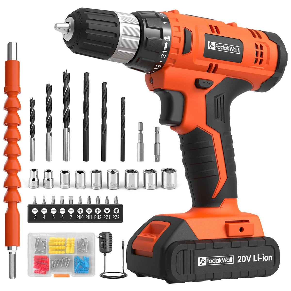Cordless Drill Set 20V with Battery And Charger Y40202