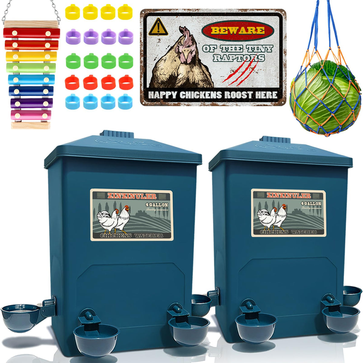 6 Gallon Chicken Waterer 2-Pack E874007