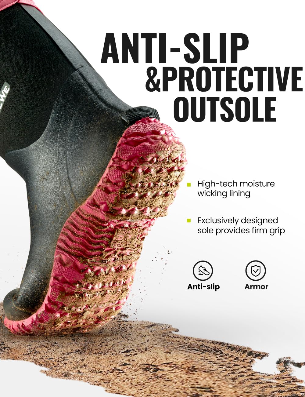 Waterproof Rubber Work Boots Y323667