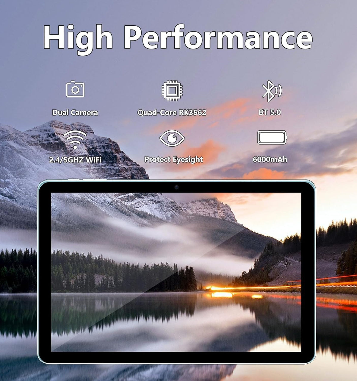 10.1 Inch Android Tablet 12GB RAM 64GB ROM Blue O30167